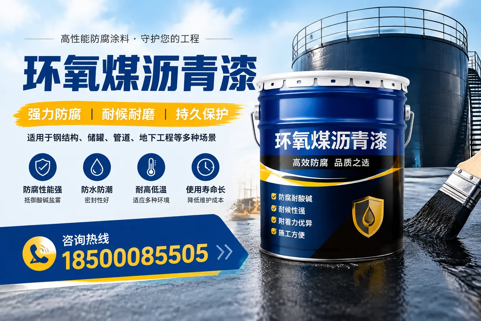 环氧煤沥青漆在工业中的应用，日喀则企业的选择